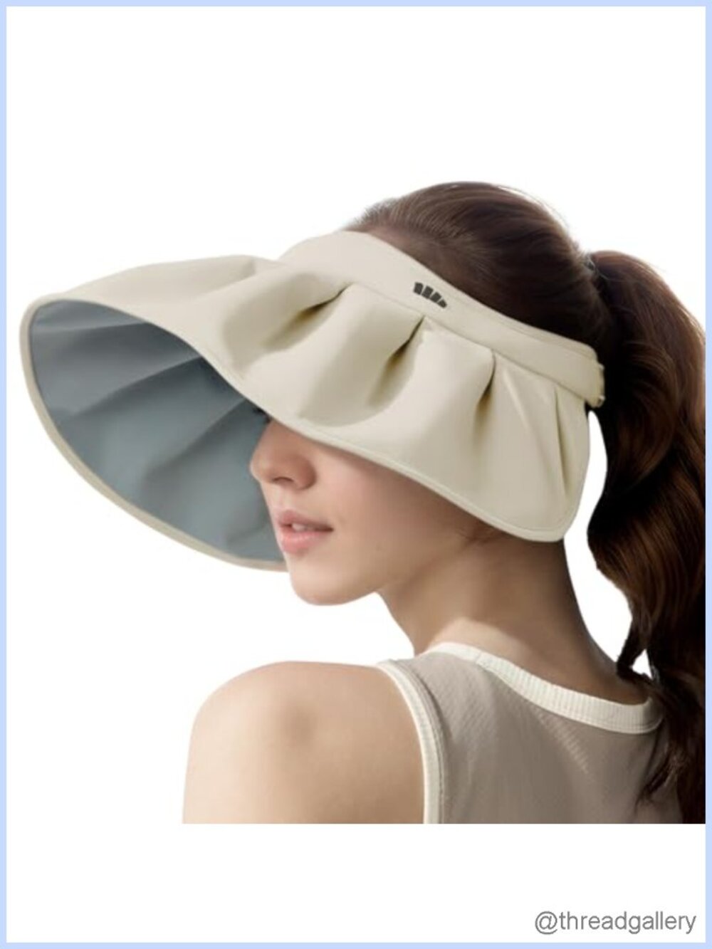 Wide Brim Foldable UPF50+ Sun Visor Hat for Women